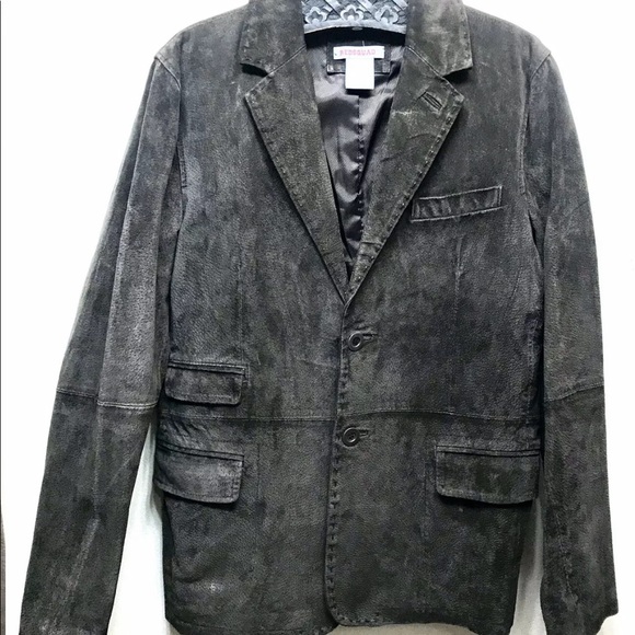 Red Squad Men’s Suede Jacket Choco Brown 1 Buttoned M - Picture 2 of 10